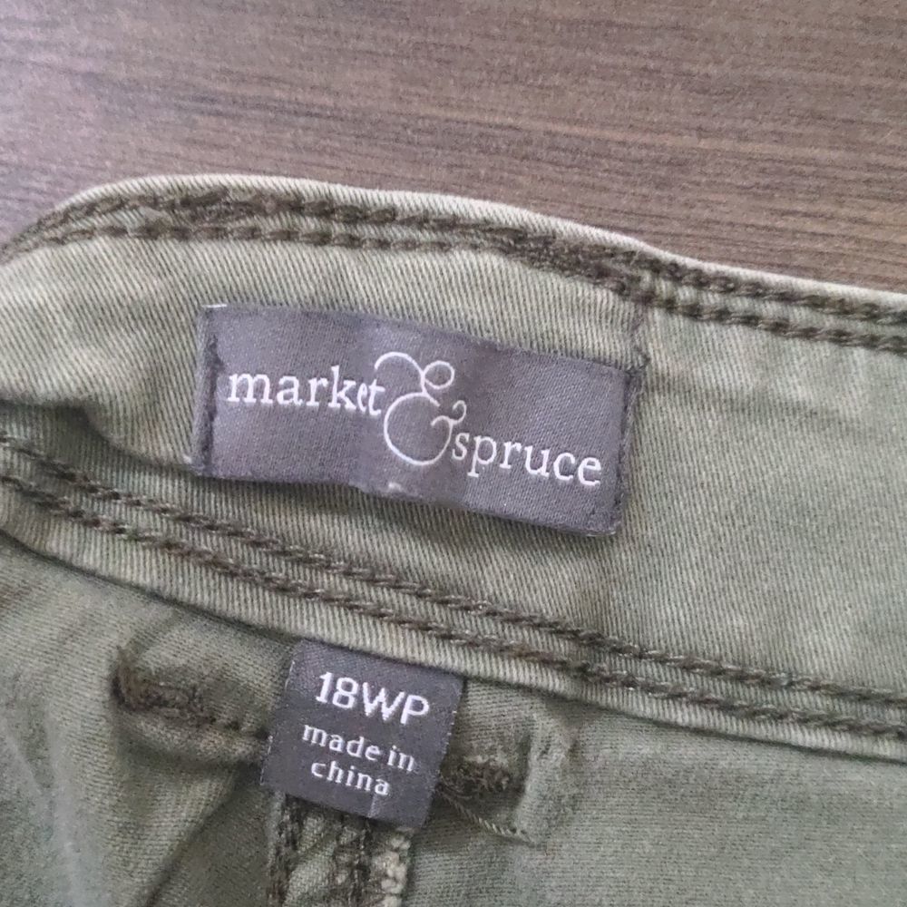 Market & Spruce Olive‎ Green Shorts size 18W Petite - Picture 3 of 10